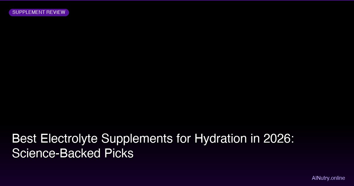 Best Electrolyte Supplements for Hydration (2026)