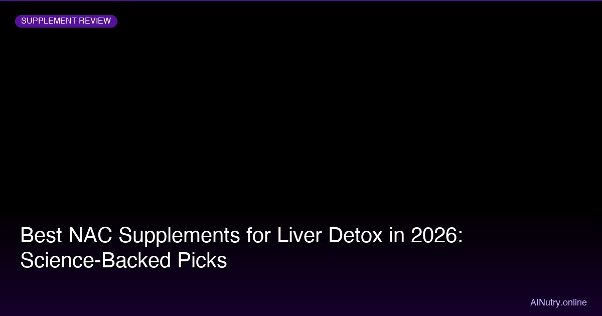 Best NAC Supplements for Liver Detox (2026)