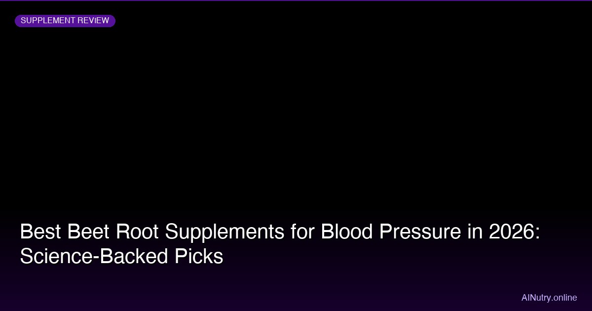 Best Beet Root Supplements for Blood Pressure (2026)
