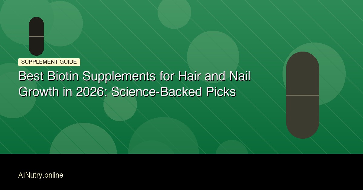 Best Biotin Supplements for Hair and Nail Growth (2026)