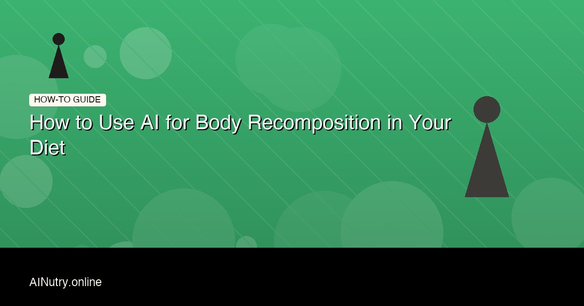 How to Use AI for Body Recomposition in Your Diet