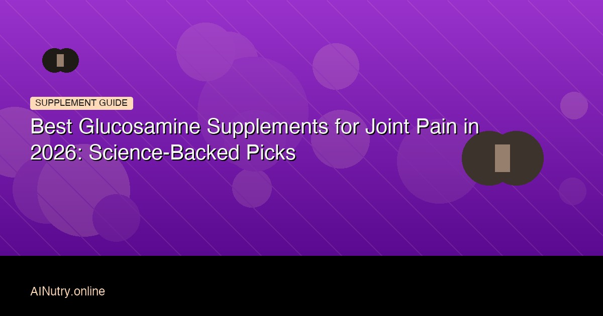 Best Glucosamine Supplements for Joint Pain (2026)