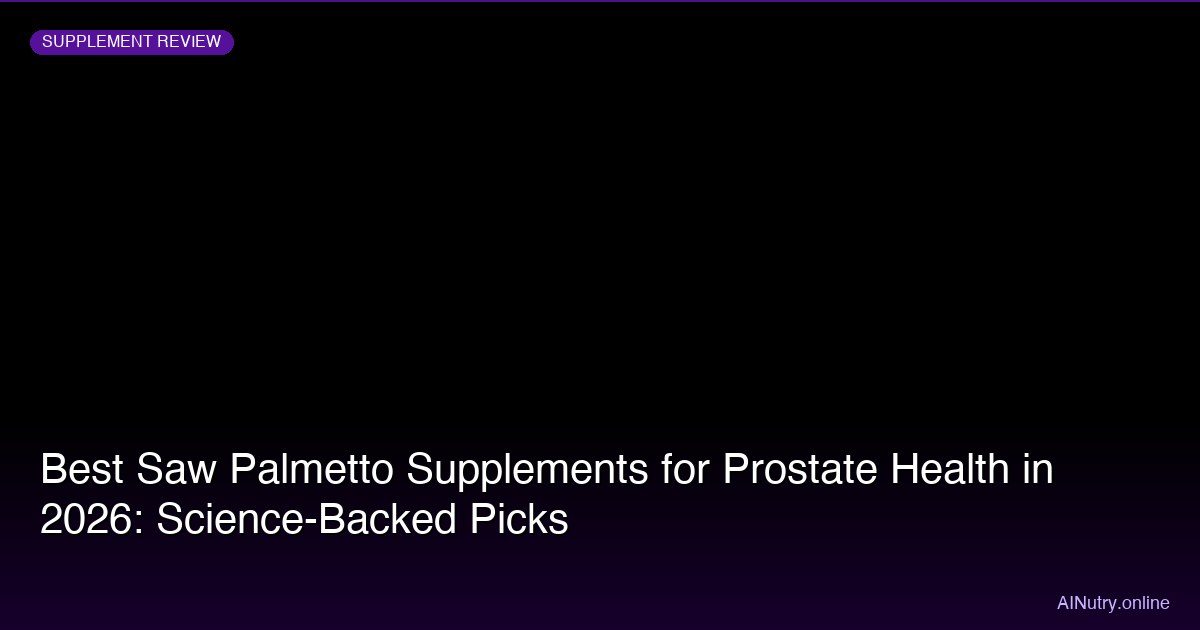 Best Saw Palmetto Supplements for Prostate Health (2026)
